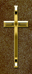 Gold Single Cross Shimmer Brown
